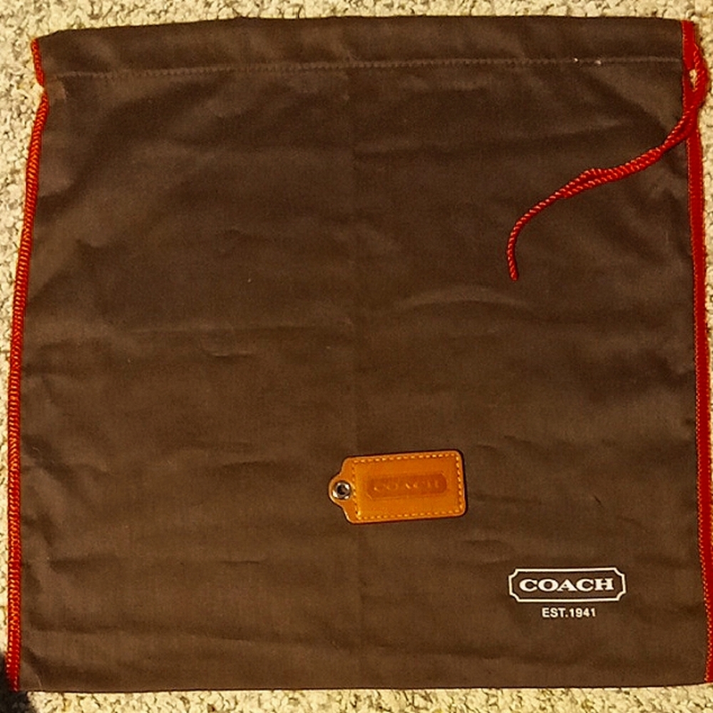 Coach Brown Fabric Bag Dusty with Bag Tag Included